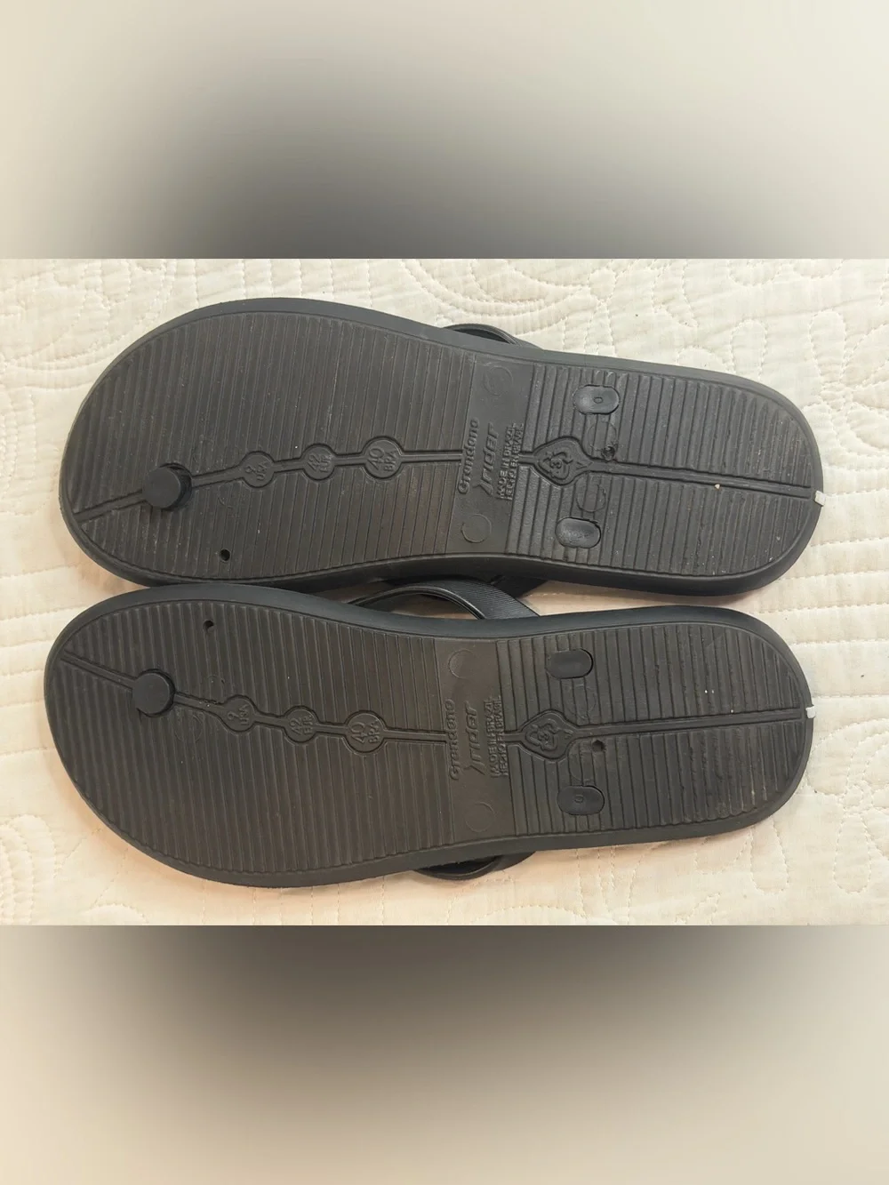 Rider R1 AD By Grendene Black Flip Flop Sandals Brazil 40 US/9 EU/42 Unisex